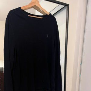 All Saints Men's XL Waffle Shirt